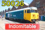 50026 'Indomitable' at Eastleigh Works 24-May-2009