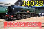 34028 'Eddystone'(SR West Country 4-6-2) at Eastleigh Works 24-May-2009