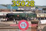 35028 'Clan Line' (SR Merchant Navy 4-6-2) at Eastleigh Works 24-May-2009